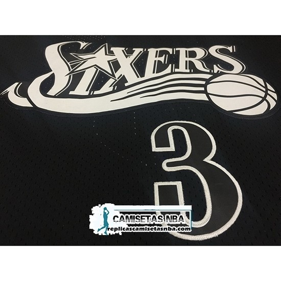 Camiseta Manga Corta Bulls Allen Iverson Negro